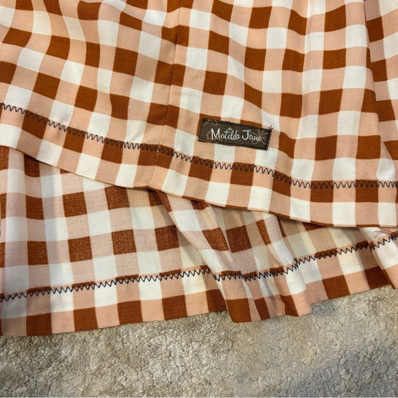 Matilda Jane Women’s Feeling Collegiate Gingham Peplum Top Size Medium - Picture 9 of 13